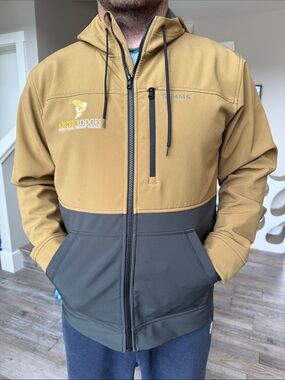 Simms Rogue Hoodie in Mustard & Charcoal
